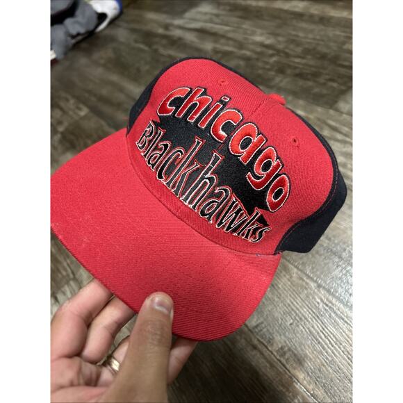 Vintage Chicago Blackhawks Hat NHL Cap Snapback Hockey AJD - Picture 5 of 5